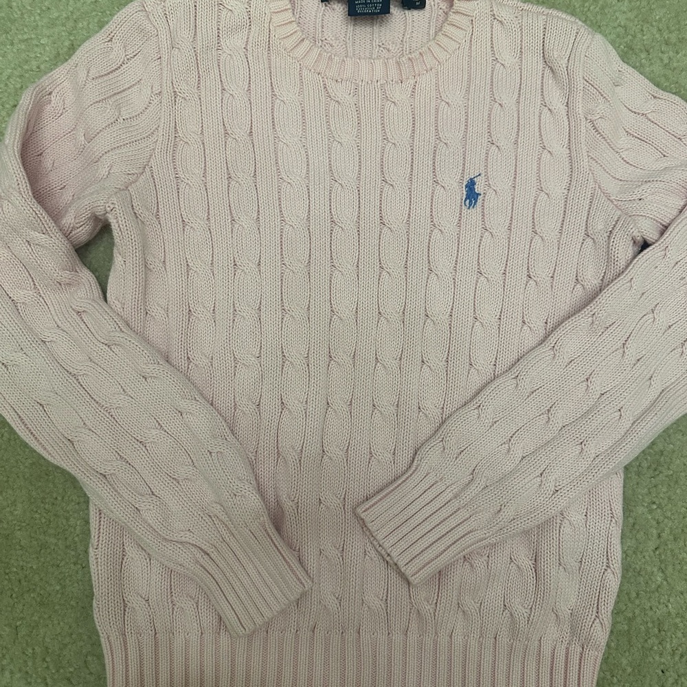 Ralph Lauren Pink Cable Knit Sweater